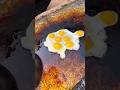 Chinese burger fried eggs with multiple yolks