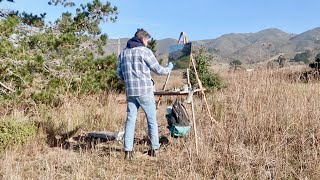 ONE HOUR plein air OIL PAINTING california