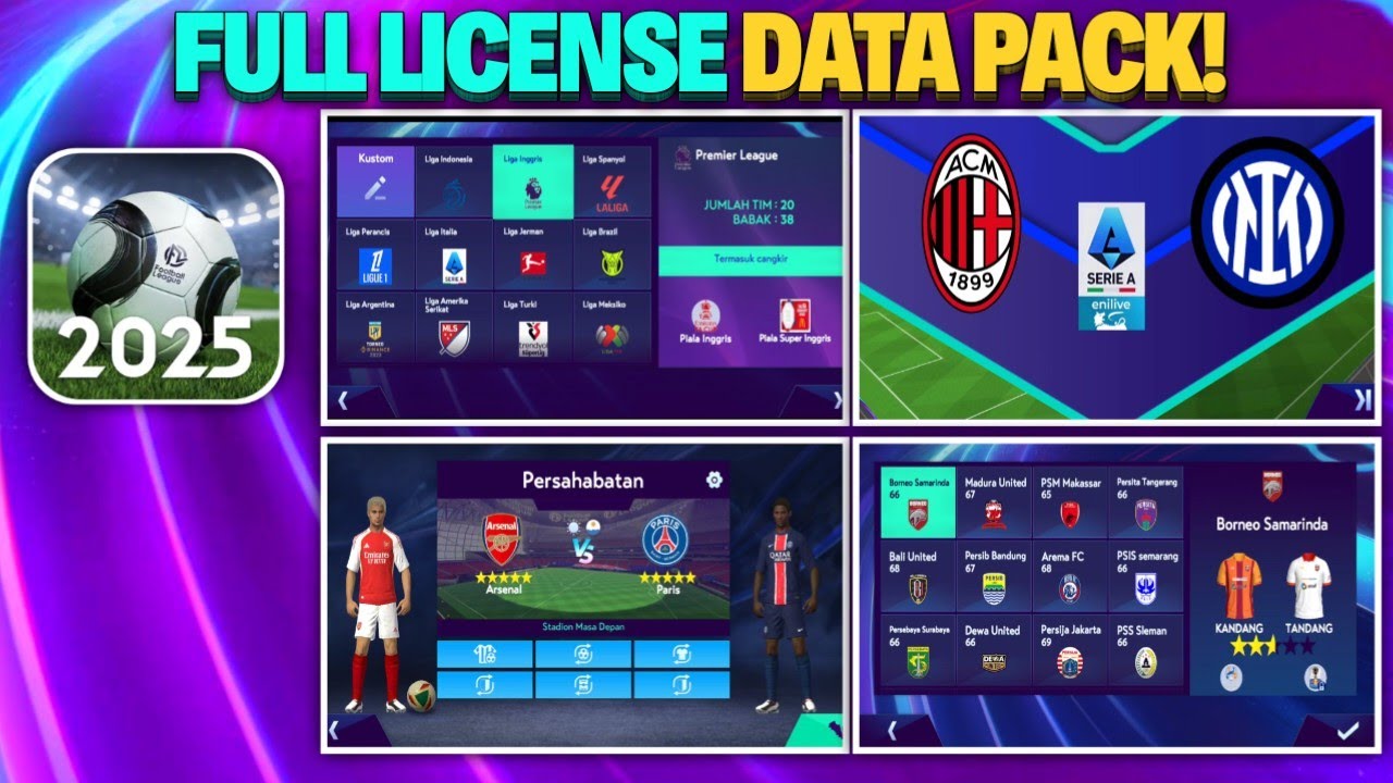 Data Pack full licences games version 4 Football League 2025