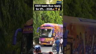 KKR Team Bus 🔥 Ready for IPL 2026 | KKR vs MI Match Entry 🏏🚍