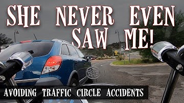 Motorcycle Traffic Safety 1 - How To Avoid Traffic Circle Accidents! 💥