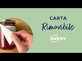 Etichette in Carta Rimovibili Firmate Avery: Perchè sceglierle?