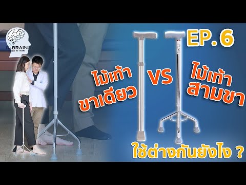 EP.6 ไม้เท้าขาเดียว VS ไม้เท้าสามขา ใช้ต่างกันยังไง?? | การเคลื่อนไหวพื้นฐานและการเดิน