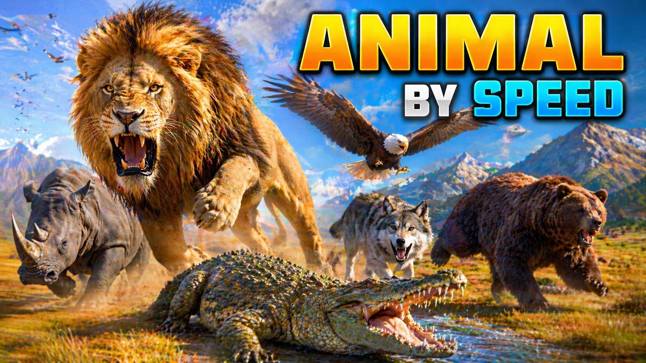 Speed Creatures Animal Speed Comparison | From Slowest to Fastest Creatures on Earth ...