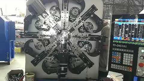 CNC8522, wire diameter 0.2-2.5mm, 5 axis CNC spring forming machine.