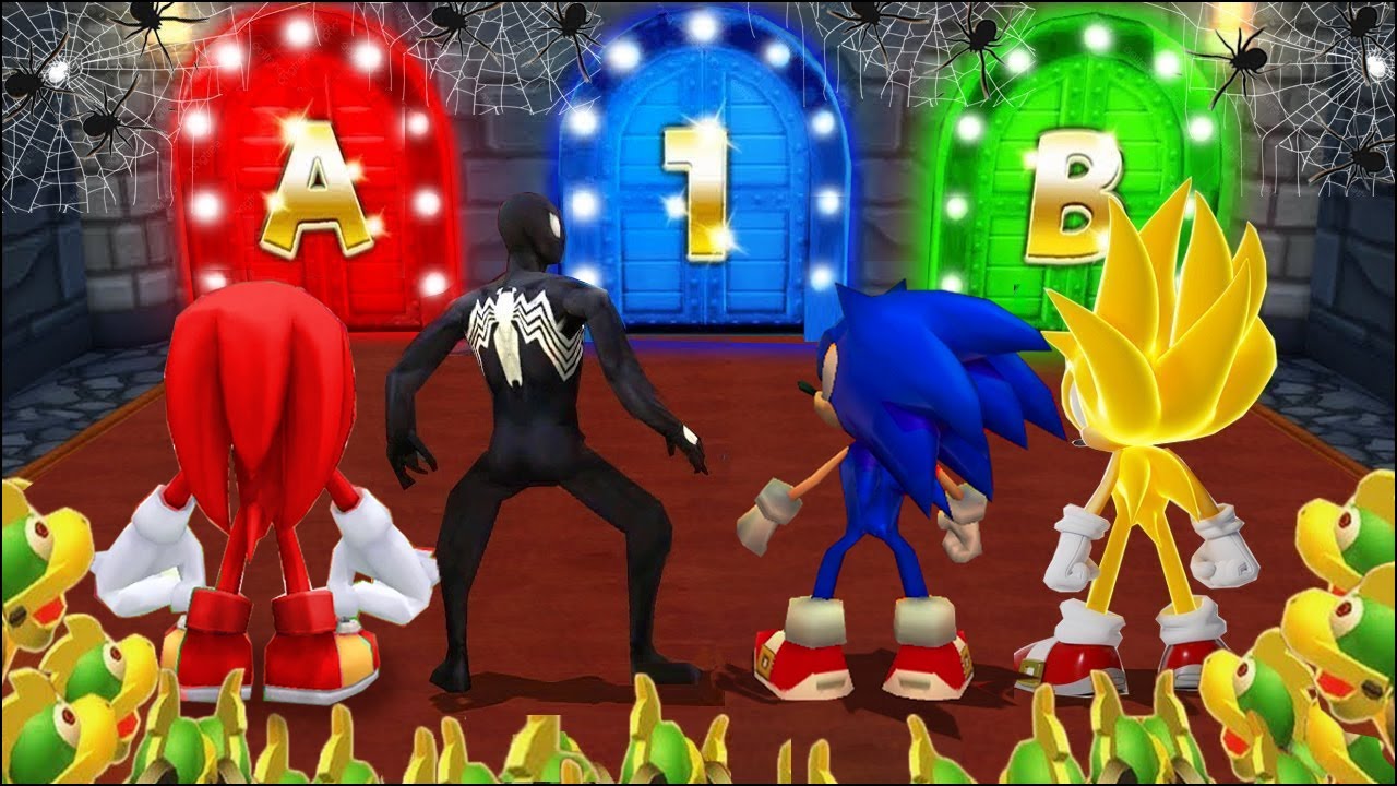 Mario Party 9 MiniGames Knuckles Vs Spider Man Vs Sonic Vs Super Sonic (Master Difficulty)