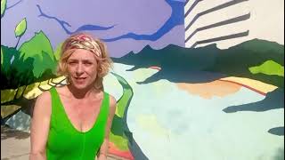 Thierry Lefort, painted wall in Los Angeles - A visit by Maude Bonanni.