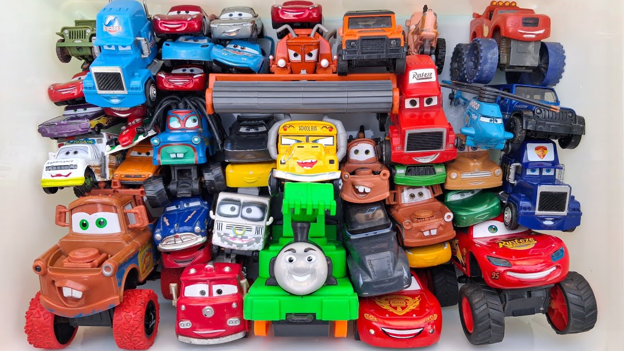 Disney Pixar Cars Unboxing Review | Lightning McQueen, Tow Mater, Doc Hudson, Sally Carrera, Cruz.