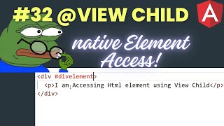 Can't Manipulate Native Elements in Angular? Try ViewChild | ViewChild for Total DOM Control