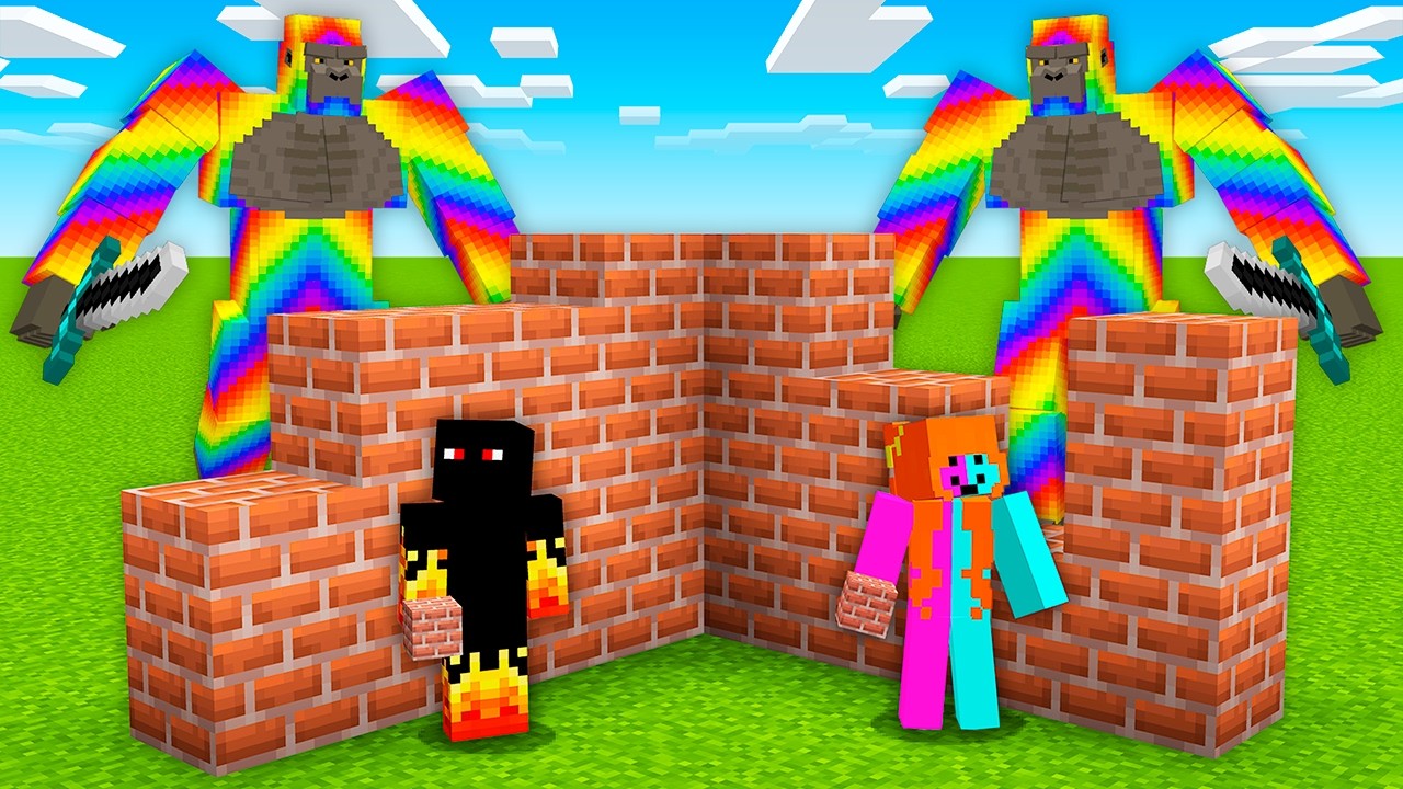 CONSTRUA para SOBREVIVER ao KING KONG DE AVARITIA no MINECRAFT!