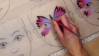 Butterfly Face Painting Tutorial with Beginner Supplies