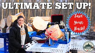 The BEST Firewood Processing Set Up Ever! Must See!