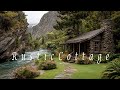 Rustic Healing Cottage with Flowing River – Soothing Ambient Music – Calm Nature Ambience