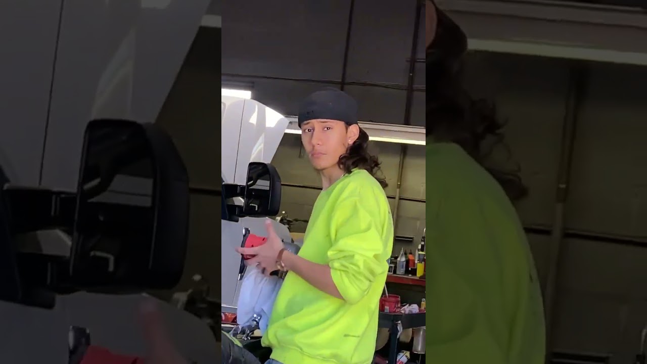 Intern cleans his tools after a hard day at work 