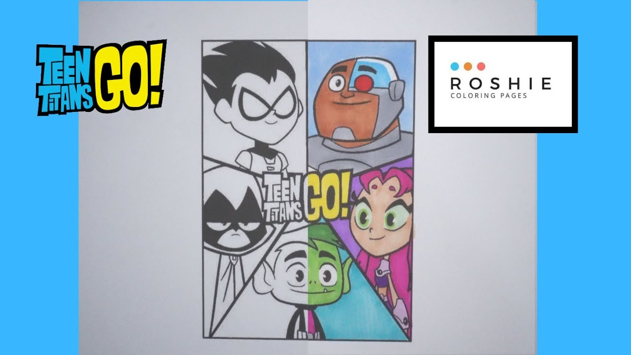 Coloring Teen Titans Go! | Roshie Coloring Pages