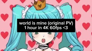 world is mine – ryo (supercell) | original pv | 1 hour | 4k 60fps