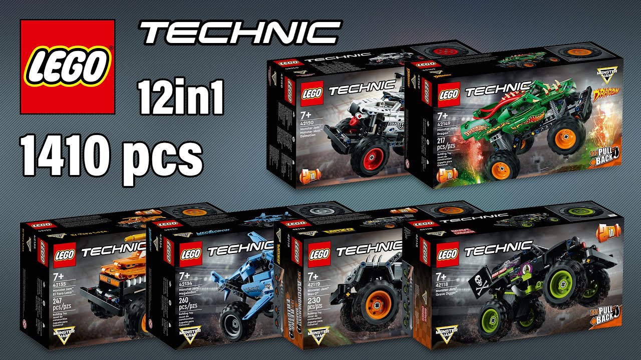 ALL LEGO® Technic™ Monster Jam™ 2023 & 2022 & 2021 [1410 pcs
