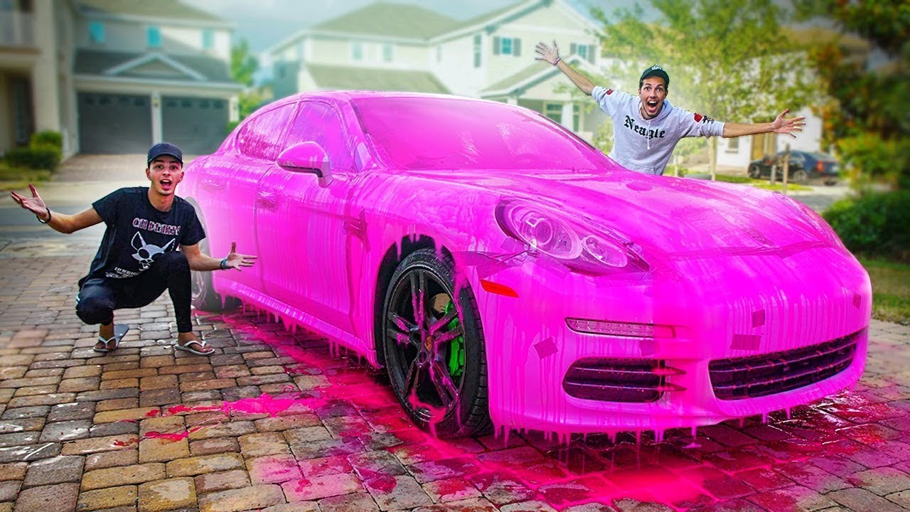 neagley and chase JOGAMOS SLIME ROSA NO CARRO DO NOSSO AMIGO! ( a grande vingança )