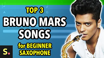 3 Bruno Mars Songs for Beginner Saxophone | Saxplained