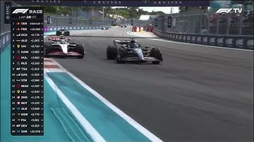 George Russel Onboard Overtake on Nico Hulkenberg During Miami Grand Prix 2023