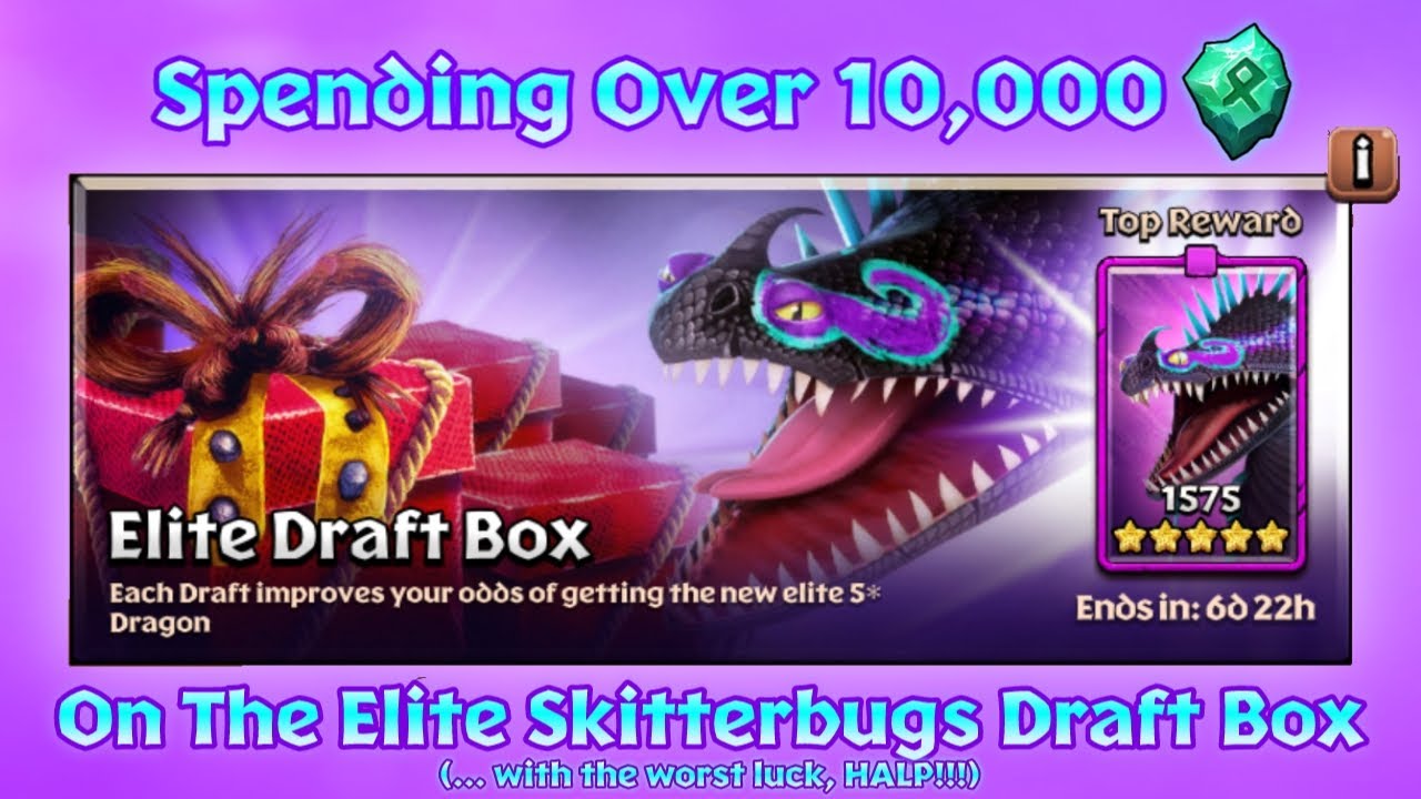 Spending Over 10,000 Runes on the New Elite Skitterbugs Draft Box | Dragons: Titan Uprising