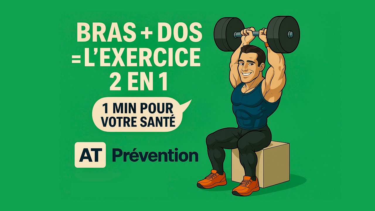 Bras et dos: 2 exercices en 1 avec cette variante du Triceps extension au-dessus de la tête 💪