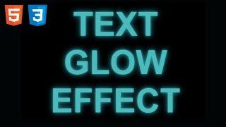 Text Glow Effect using HTML and CSS