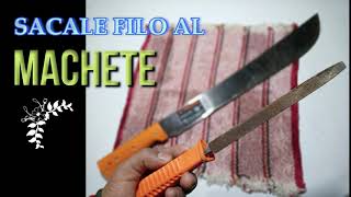 COMO AFILAR UN MACHETE//afilado con lima triangular#como darle filo a un  cuchillo./afilar. 