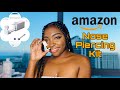 DIY Nose Piercing At Home, (TRY AT YOUR  OWN RISK) 😱Ft Amazon Nose Piercing Kit