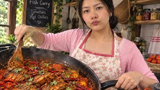 “Let’s cook spicy, deep - fried fish curry”✨🥰 my style| Tangkhul Naga | yummy recipe| 🐟 🥰