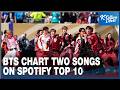 [K-Enter] BTS chart two songs on Spotify Top 10