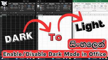 How to disable dark mode MS Word in Sinhala | Enable or Disable | Microsoft Office Package