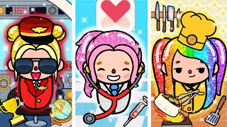 Triplets Are Genius Pilot, Doctor And Chef From Birth | Toca Life Story | Toca Boca