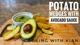 Potato wedges with avocado sauce #cooking #youtube #potato #sauce #recipe #food￼