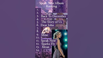 Speak Now album ranking 💜 #shorts #taylorswift #shortsfeed #shortsvideo #speaknow