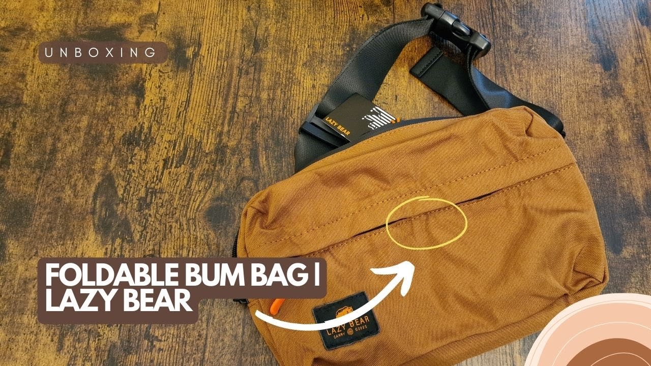 1 Minute (ish) Unboxing | Foldable Bum Bag by Lazy Bear - YouTube