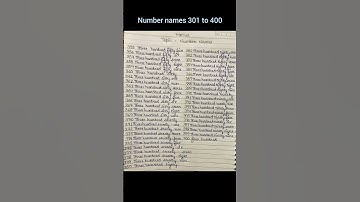 number names 301 to 400 #study #maths #number names