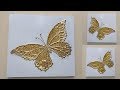 cuadro de mariposa dorada - golden butterfly picture