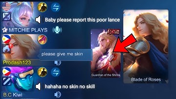 LANCELOT"NO SKIN" PRANK IN RANKED GAME!! (then showing my KISHIN DENSETSU & GLOBAL🤫)