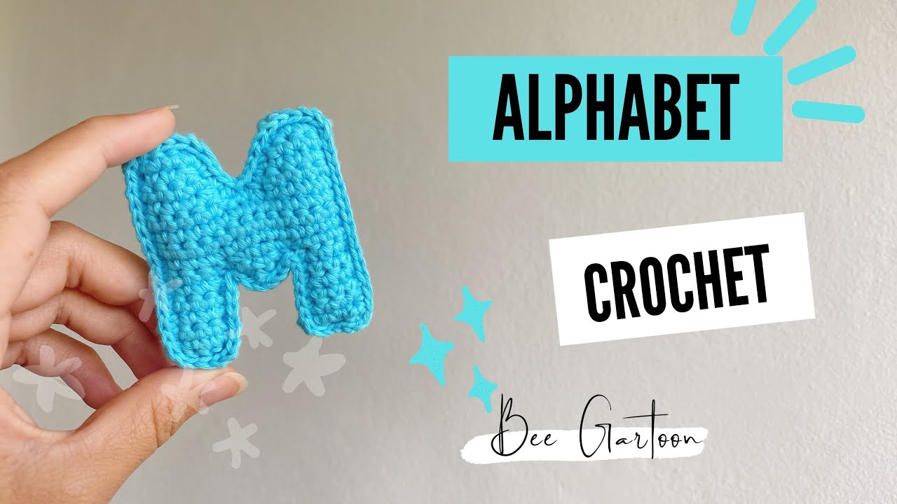 How to Alphabet-M Crochet pattern, step by step : สอนถักตัวอักษร M