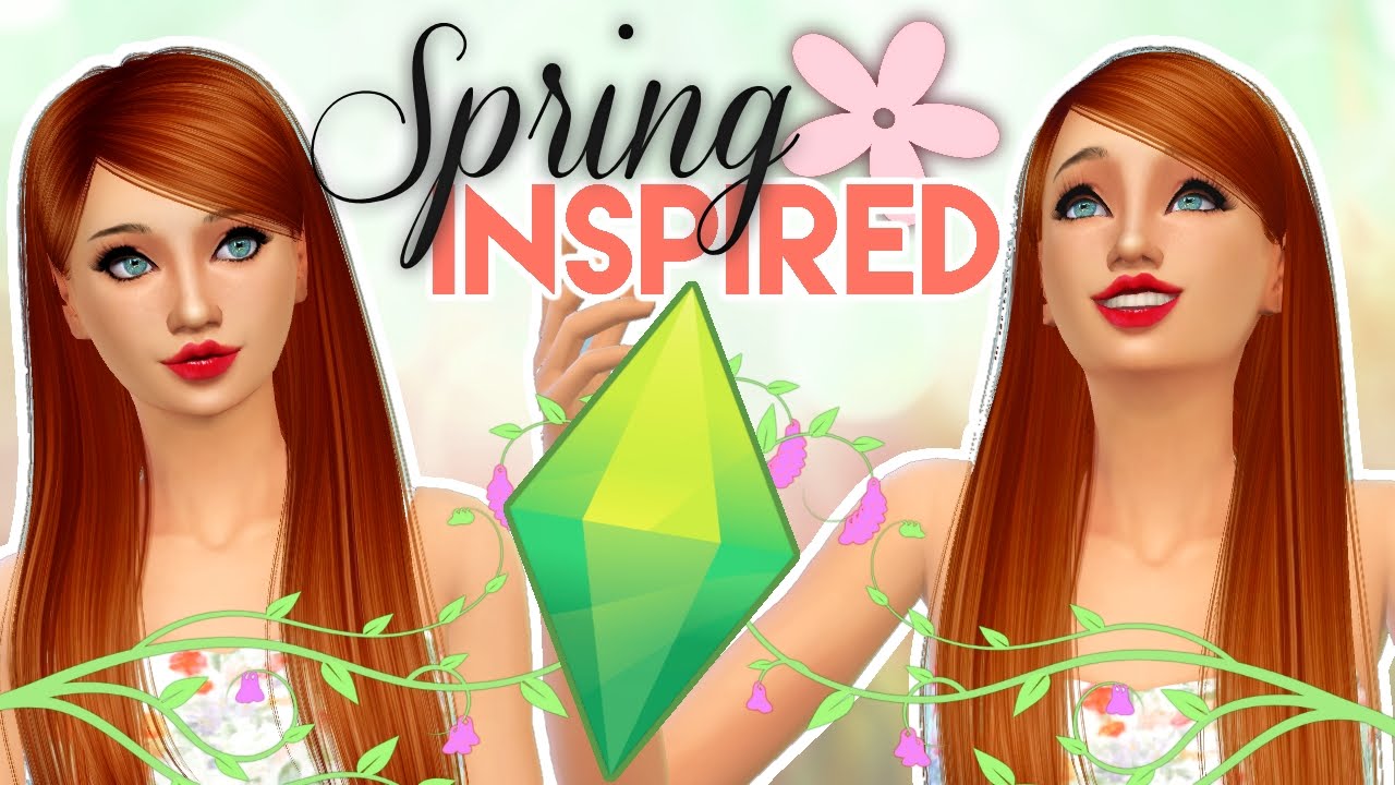 The Sims 4: Create A Sim -Spring Inspired- Collab w/ GirlySimmer1 - YouTube