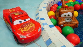 Araba Oyunları Şimşek Mcqueen Vs Mater - Araba Yarışı En Güzel Seçkin Bölümler