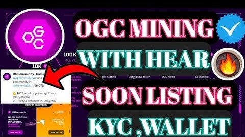 OGC Token Mining Full Overview | OGC Mining App Withdrawal | OGC token mining account create | OGC