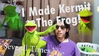 I Made a Kermit the Frog Replica (I tried :] ) #puppetry #puppet #kermitthefrog #replica