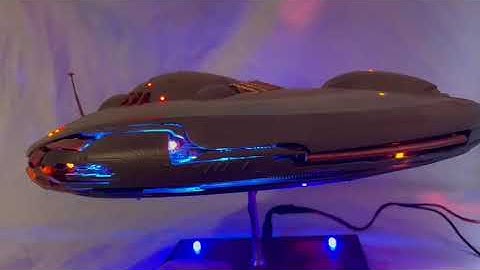 Lost In Space Jupiter 2 Spaceship model kit built and lit with PSU