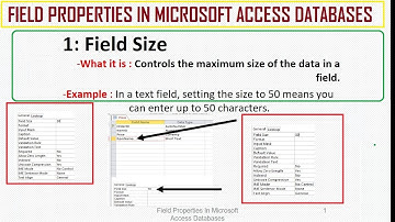 Field Properties in Microsoft Access Databases | Simple Explanations and Examples