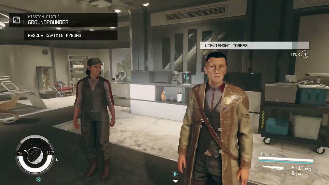 Starfield Walkthrough Groundpounder 3 - DIRECTIONS - Rescue Captain Myeong