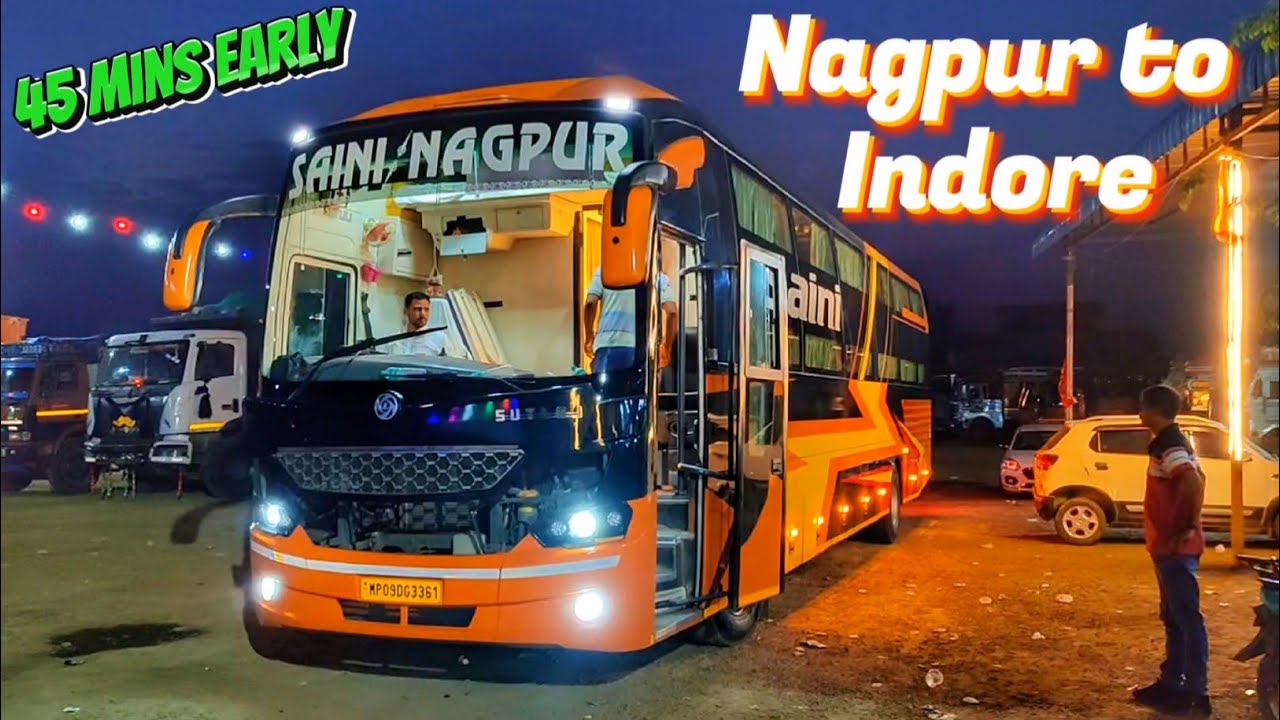 nagpur-to-indore-bus-journey-by-saini-travels-luxurious-ac-sleeper-bus