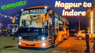 Nagpur to Indore bus journey by Saini Travels Luxurious AC Sleeper bus