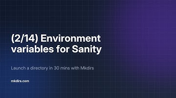 【Deploy】【2/14】Environment variables for Sanity —— Launch a directory with Mkdirs template